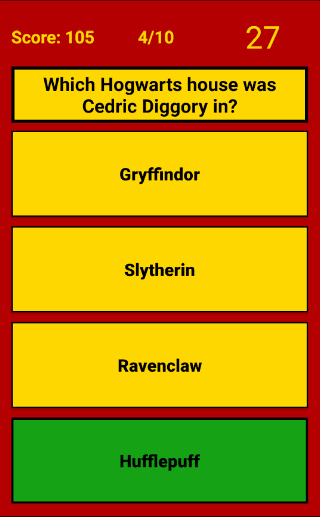 Harry Potter Quiz Answer