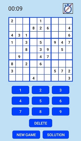 Android Sudoku App Grid 2