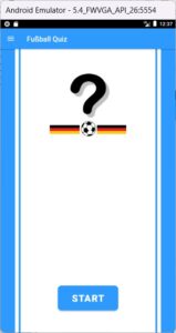 Startseite des Fußball Quiz Deutschland
