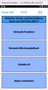 Beispiel für eine Frage in der App