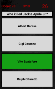 A sample question about The Sopranos