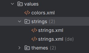 Two string folders in Android Studio
