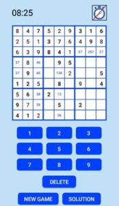 You can fill the cells with small numbers that work as hints