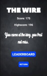 Result screen of the app