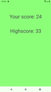 An application that compares the current score and a high score