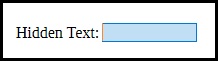 Example for Hidden Text in white color.