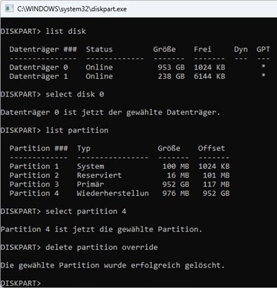 You have to select the Recovery partition to prevent Windows Recovery
